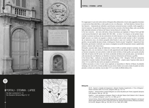 Citta' Alta e Colli - Portale stemma e lapide in via San Lorenzino e in via Mayr