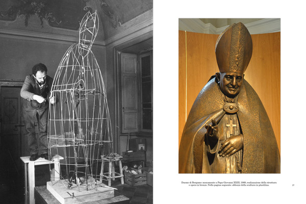 Monumento a Papa Giovanni XXIII, realizzazione e opera finita